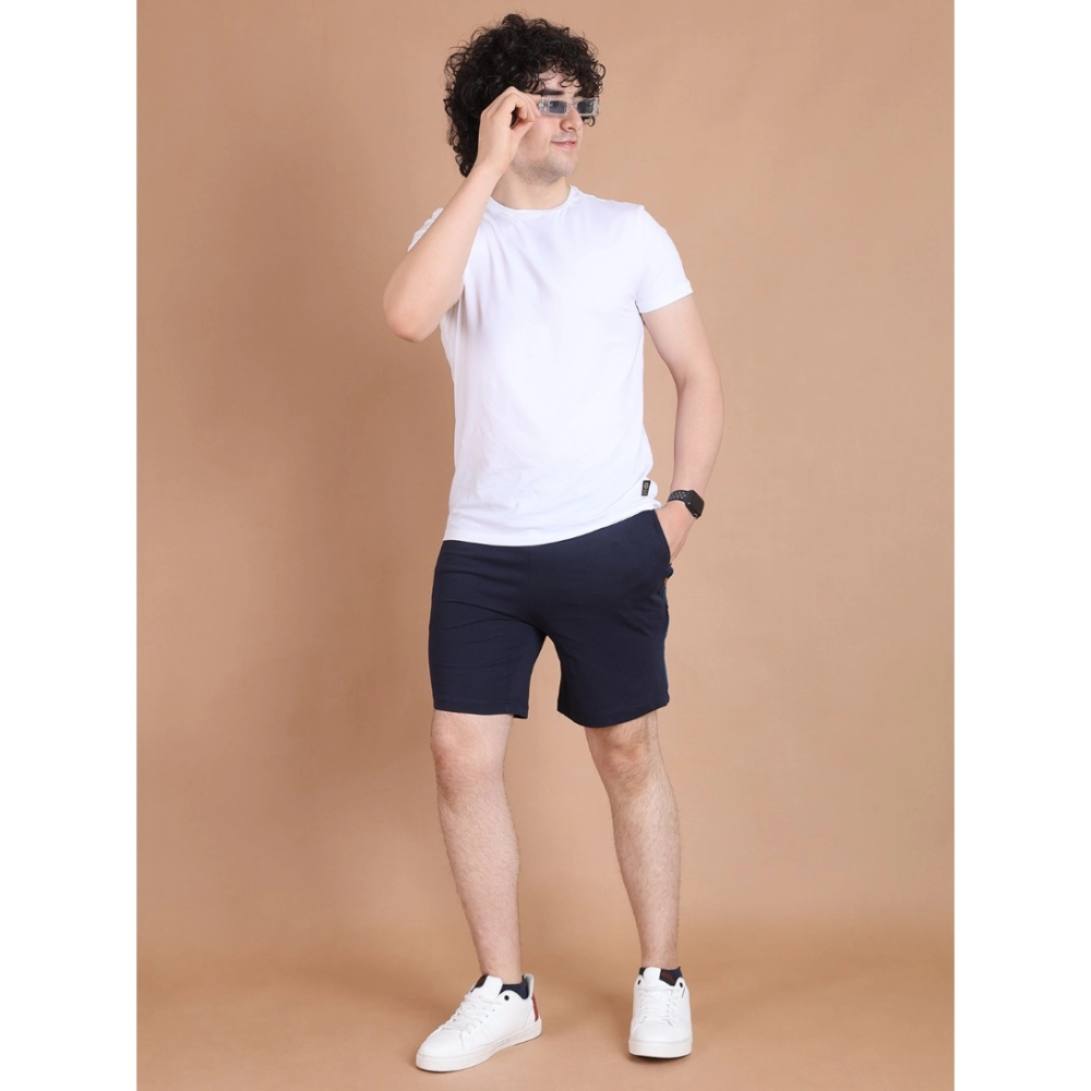Generic Men's Casual Cotton Striped Above knee Shorts (Navy) - Image 7