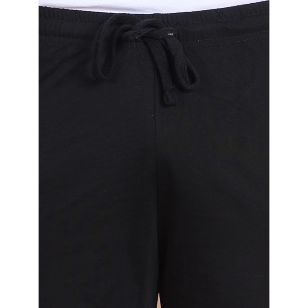 Generic Men's Casual Cotton Striped Above knee Shorts (Black) - Image 6