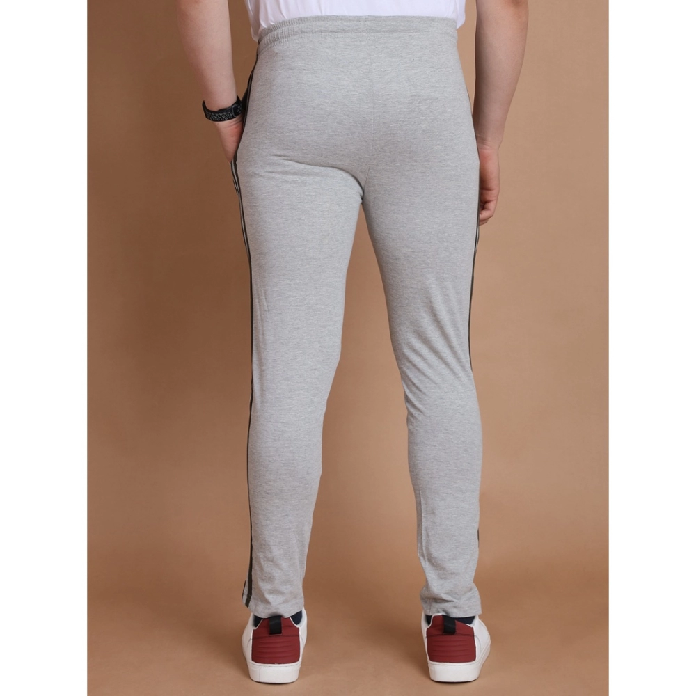 Generic Men's Casual Cotton Striped Full Length Track Pant (Greymelange) - Image 2
