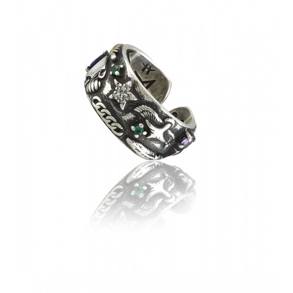 Generic Stainless Steel Imported High-Quality Office Wear Freesize Ring (Silver Plated)