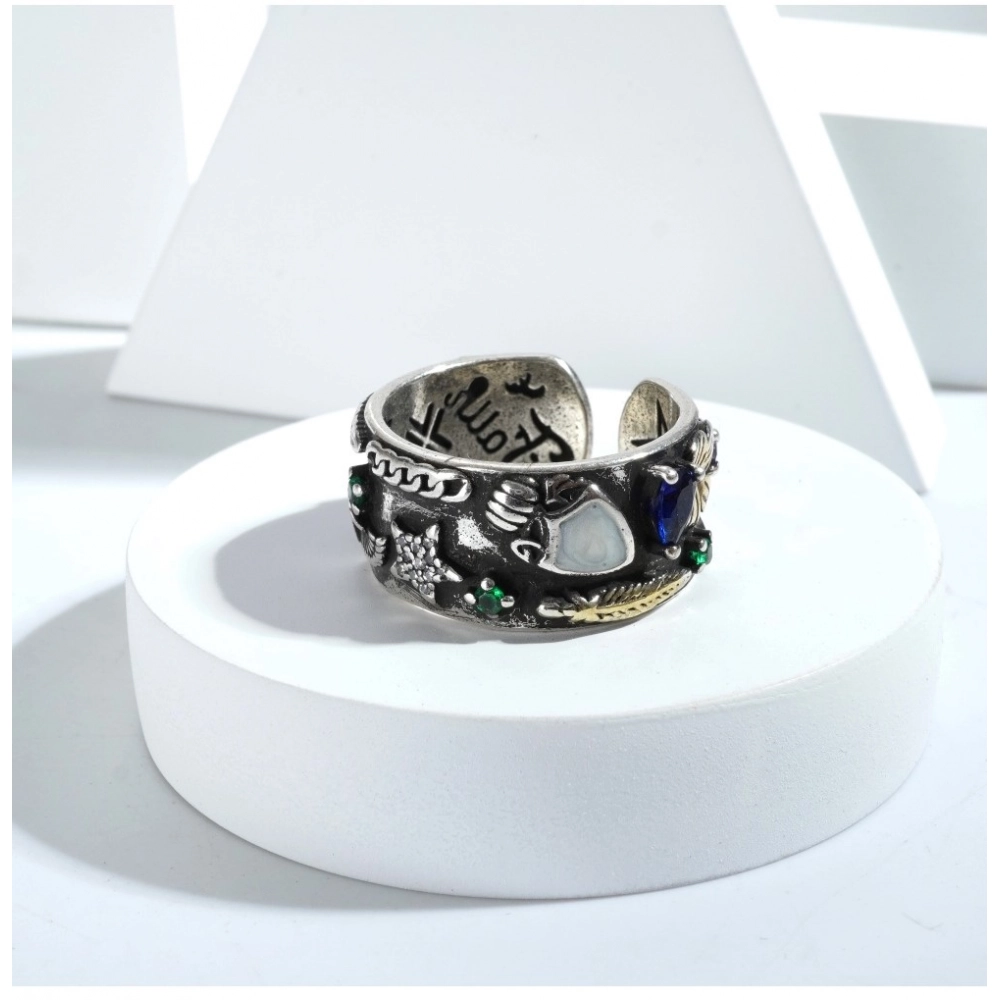 Generic Stainless Steel Imported High-Quality Office Wear Freesize Ring (Silver Plated) - Image 3