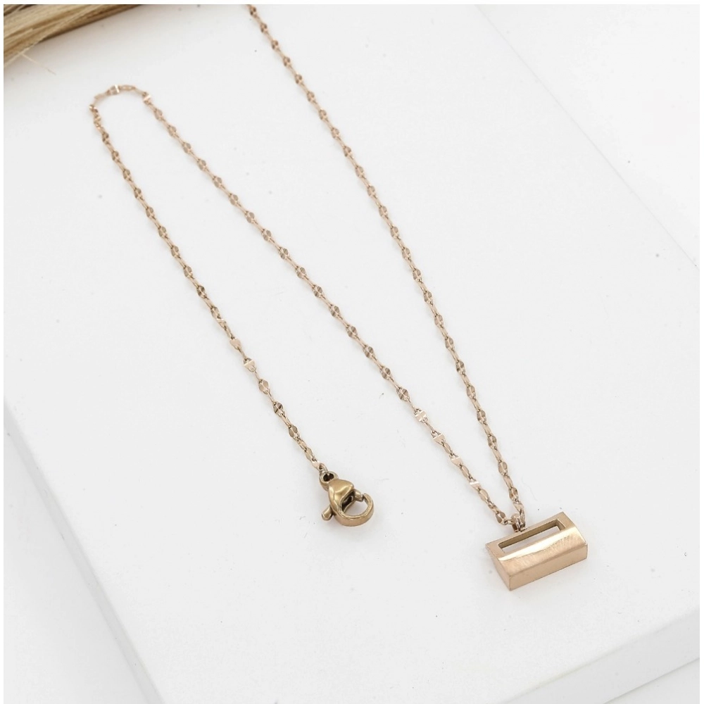 Generic Women's Stainless Steel Mini Suitcase Pendent Delicate Chain (Gold Plated) - Image 2