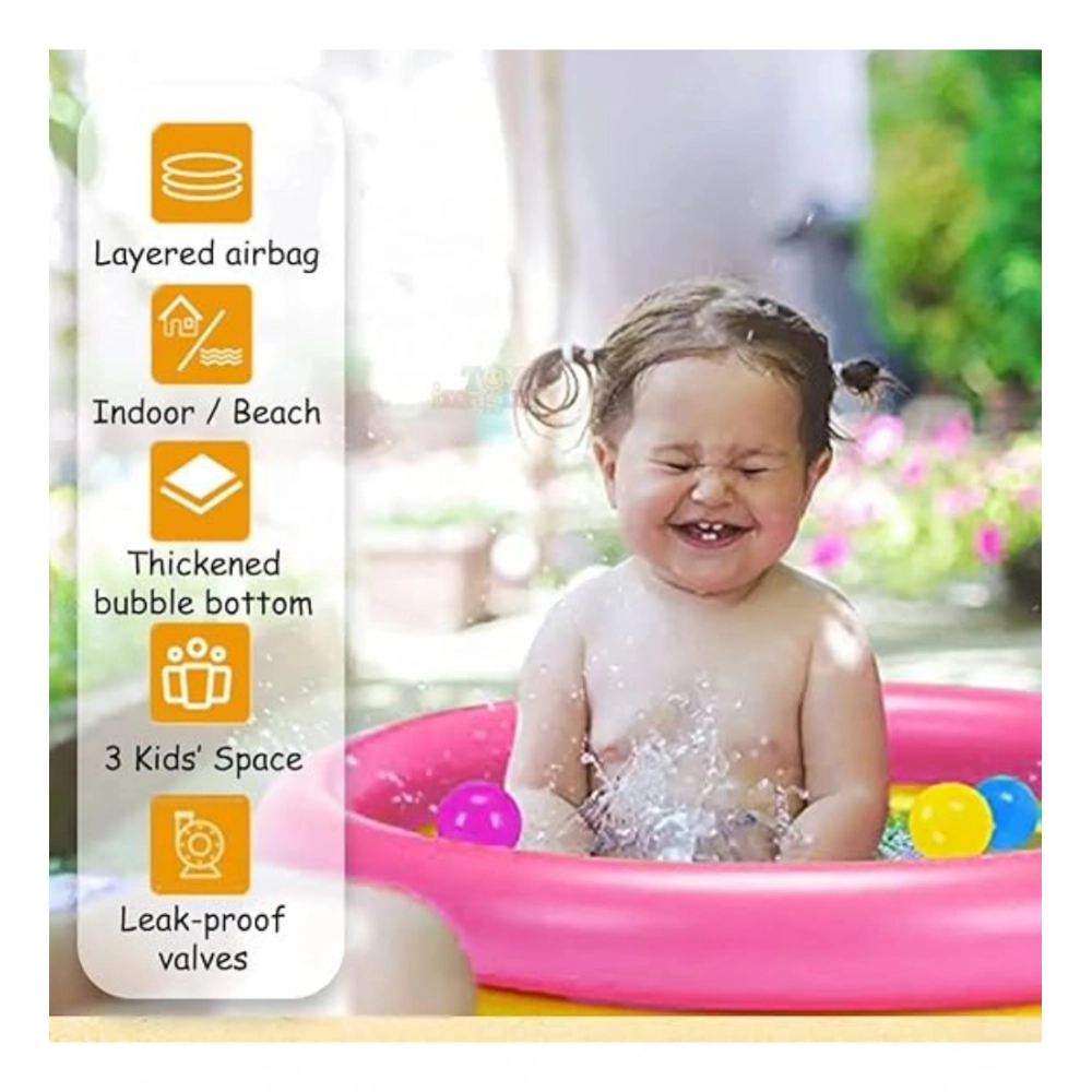 Generic Plastic Bath Tub With Pump 2 Ft Round For Kids (Multicolor ) - Image 4