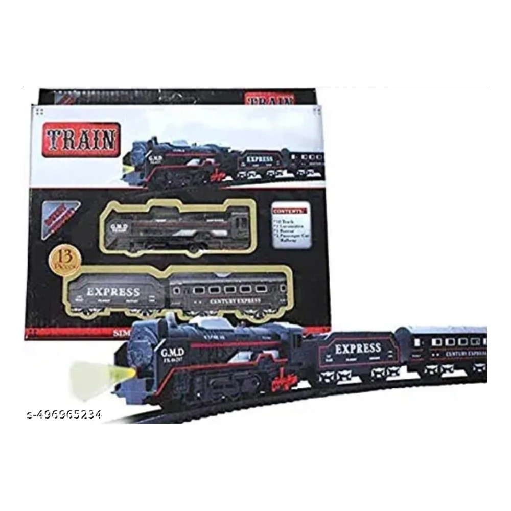 Generic Plastic Amazing Musical Classic Toy Train 13Pcs Toy Set (Multicolor) - Image 4