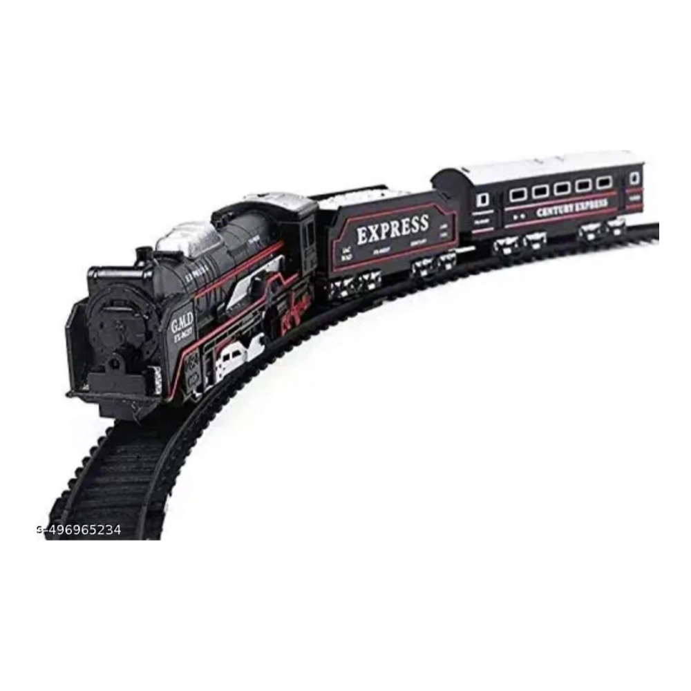 Generic Plastic Amazing Musical Classic Toy Train 13Pcs Toy Set (Multicolor)