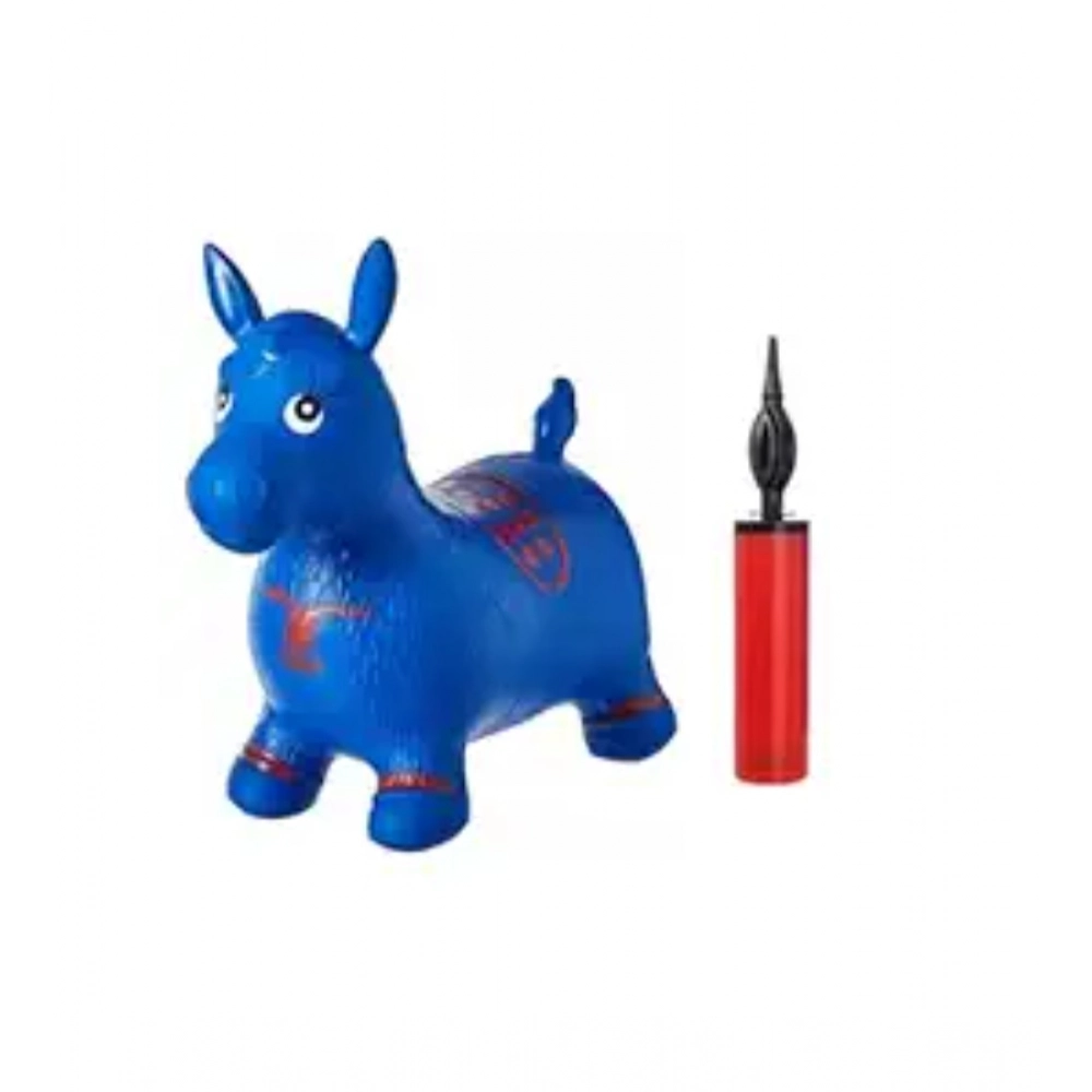 Generic Plastic Inflatable Jumping And Riding Horse Air Animal Shape Jumping Toys (Multicolor )