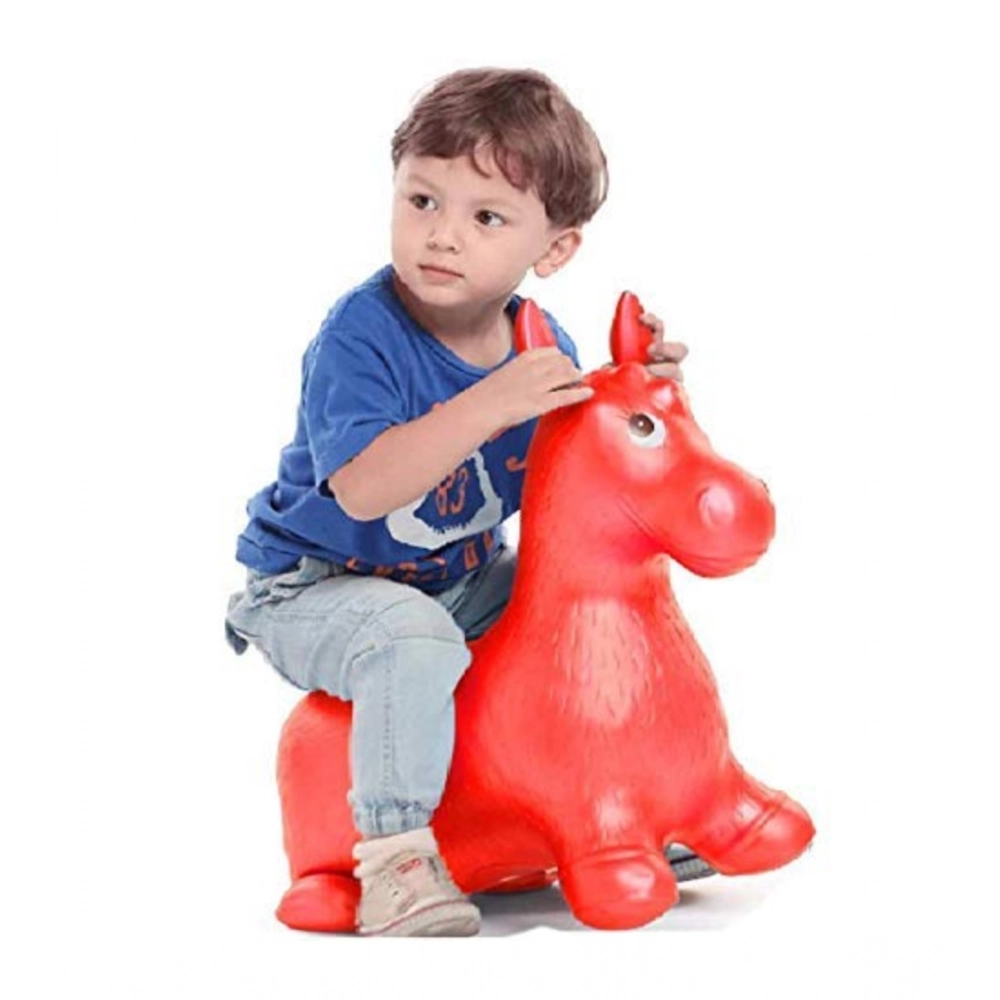 Generic Plastic Inflatable Jumping And Riding Horse Air Animal Shape Jumping Toys (Multicolor ) - Image 4