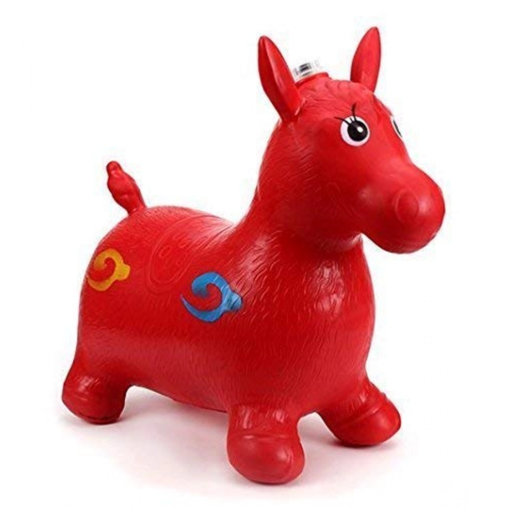 Generic Plastic Inflatable Jumping And Riding Horse Air Animal Shape Jumping Toys (Multicolor ) - Image 3