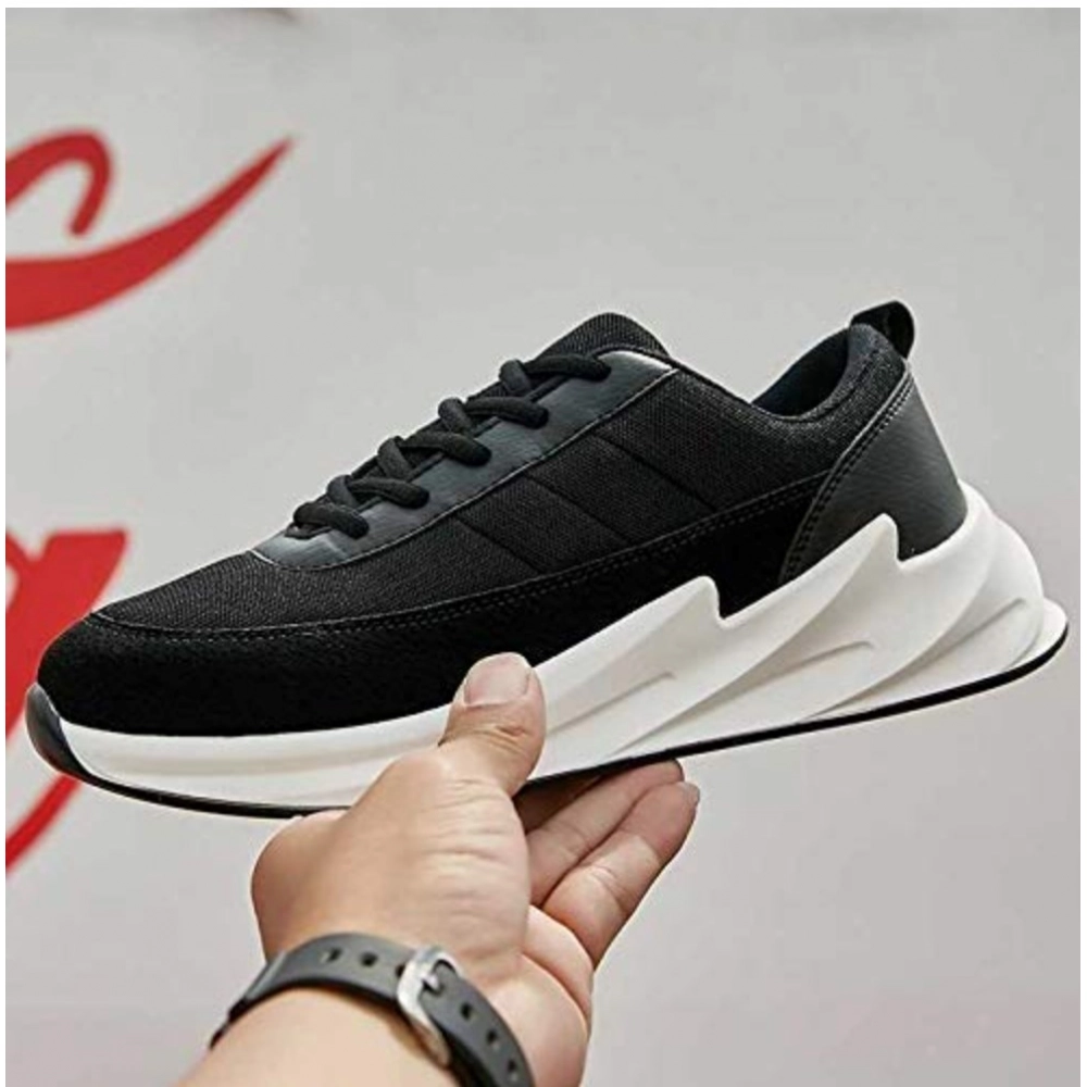 Generic Men's Casual Synthetic Lace-ups Casual Shoes (Black) - Image 4