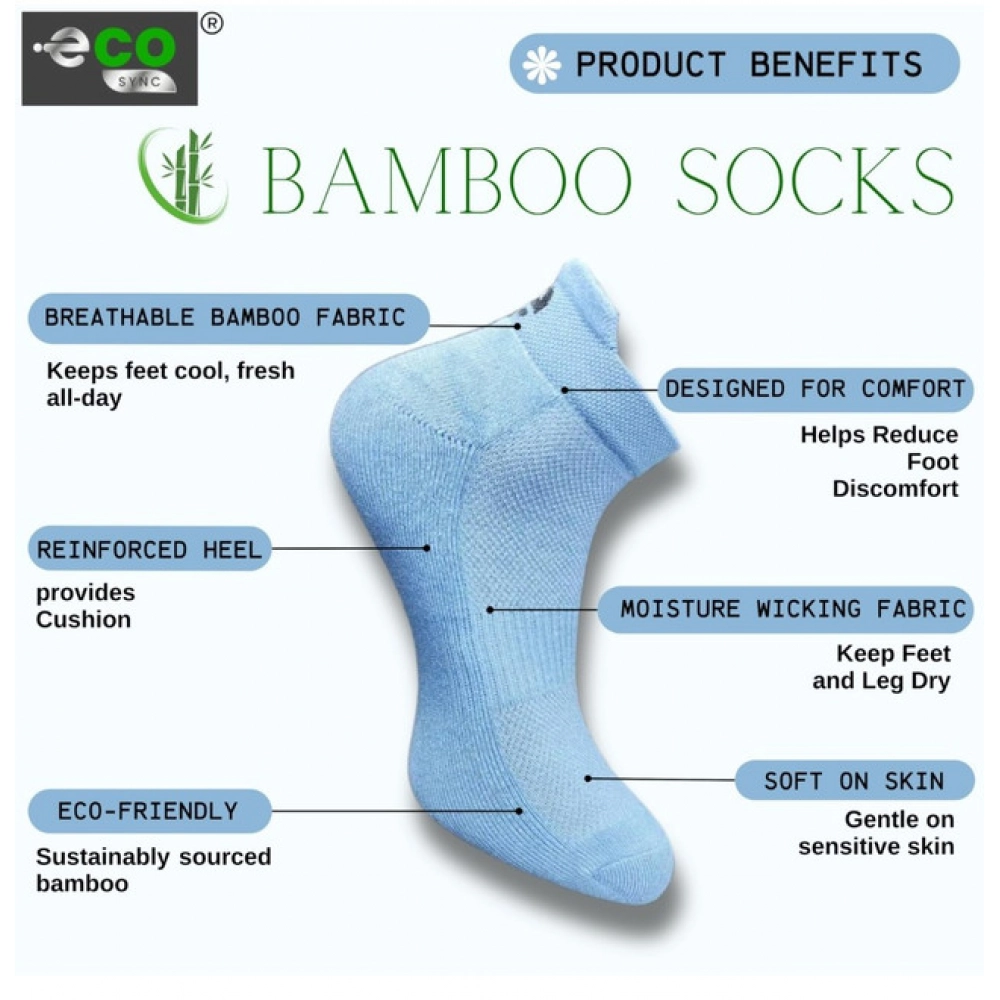 Generic 4_Pair Set Unisex Casual Bamboo Cotton Printed Ankle Length Socks (Multicolor) - Image 5