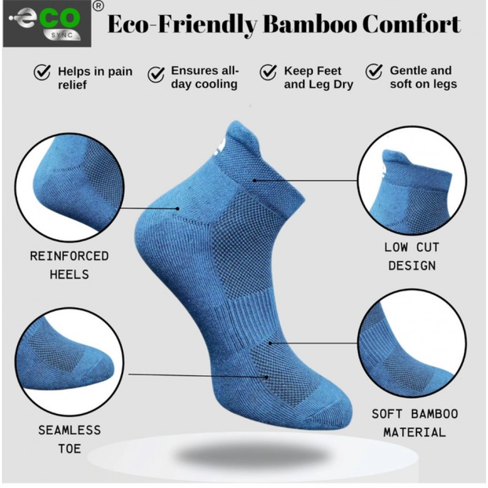 Generic 4_Pair Set Unisex Casual Bamboo Cotton Printed Ankle Length Socks (Multicolor) - Image 3