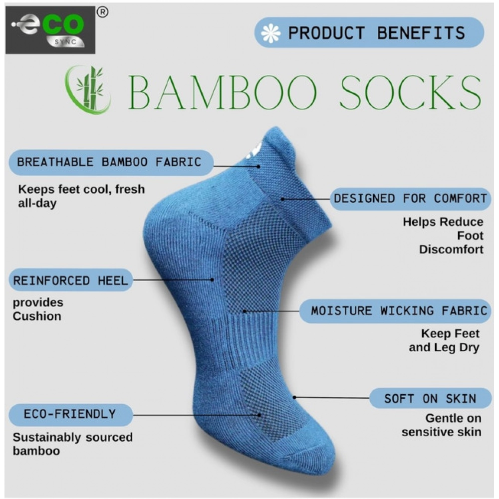Generic 4_Pair Set Unisex Casual Bamboo Cotton Printed Ankle Length Socks (Multicolor) - Image 5
