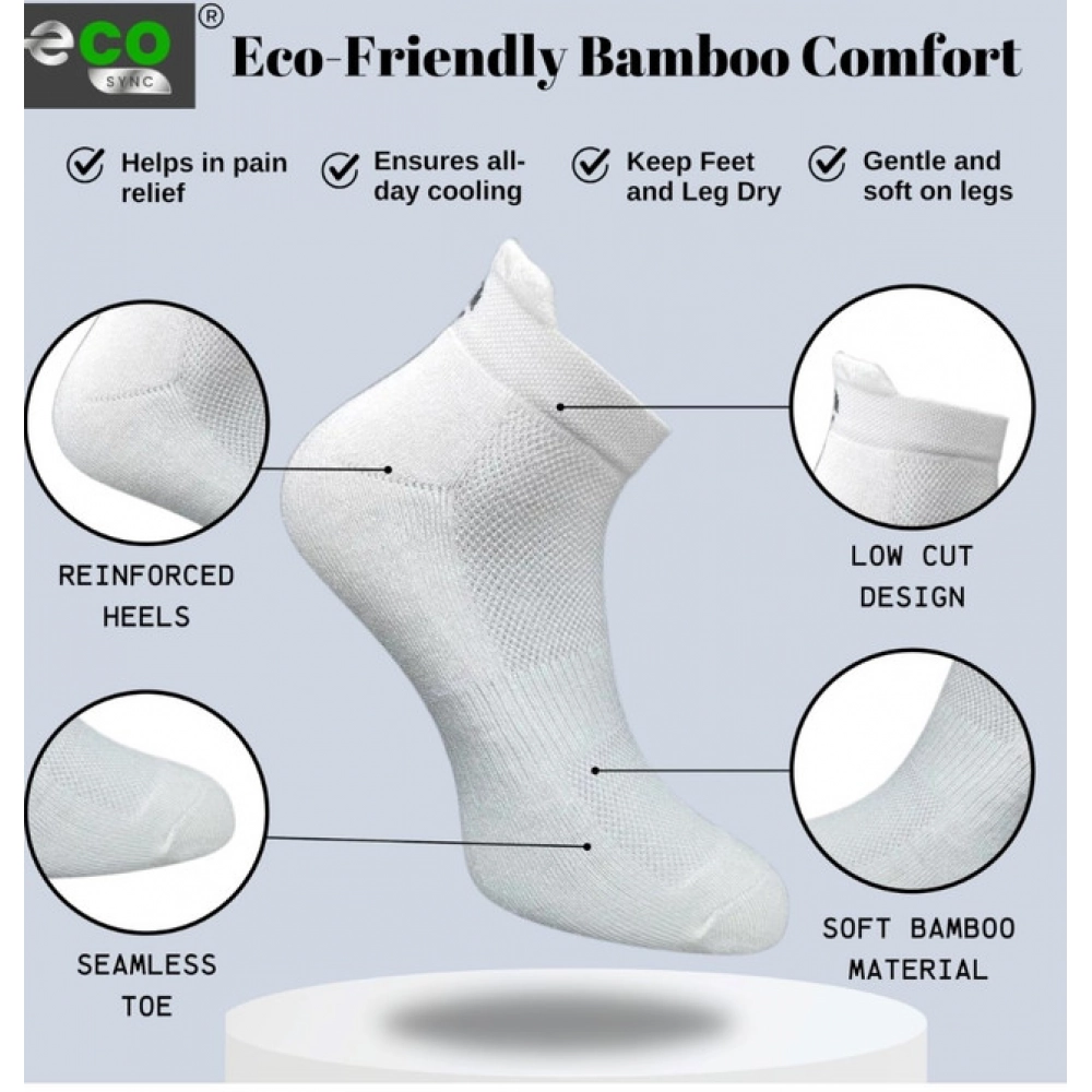 Generic 4_Pair Set Unisex Casual Bamboo Cotton Printed Ankle Length Socks (Multicolor) - Image 3