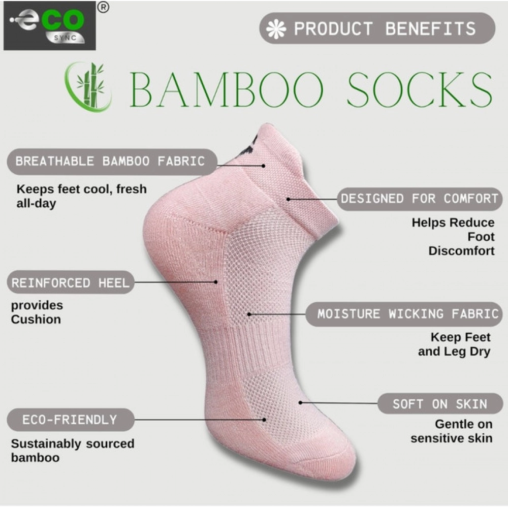 Generic 4_Pair Set Unisex Casual Bamboo Cotton Printed Ankle Length Socks (Multicolor) - Image 5