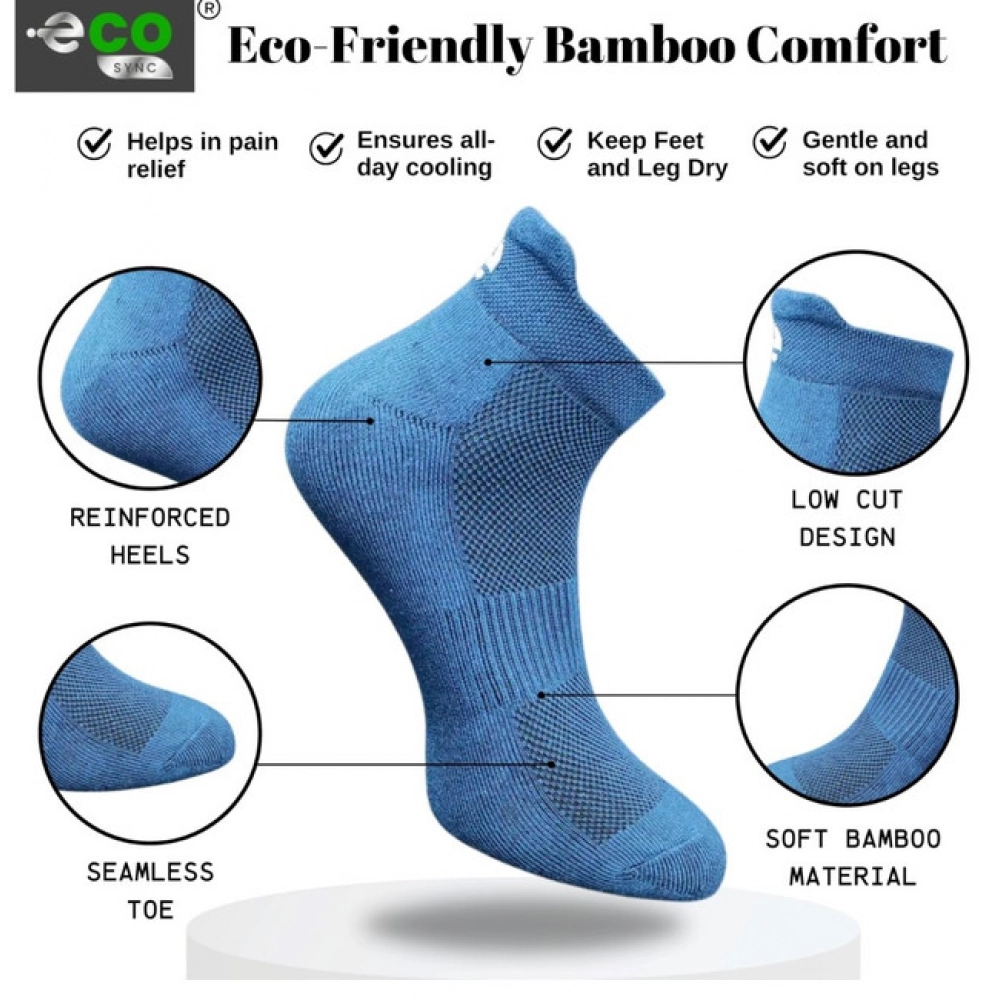 Generic 4_Pair Set Unisex Casual Bamboo Cotton Printed Ankle Length Socks (Multicolor) - Image 3
