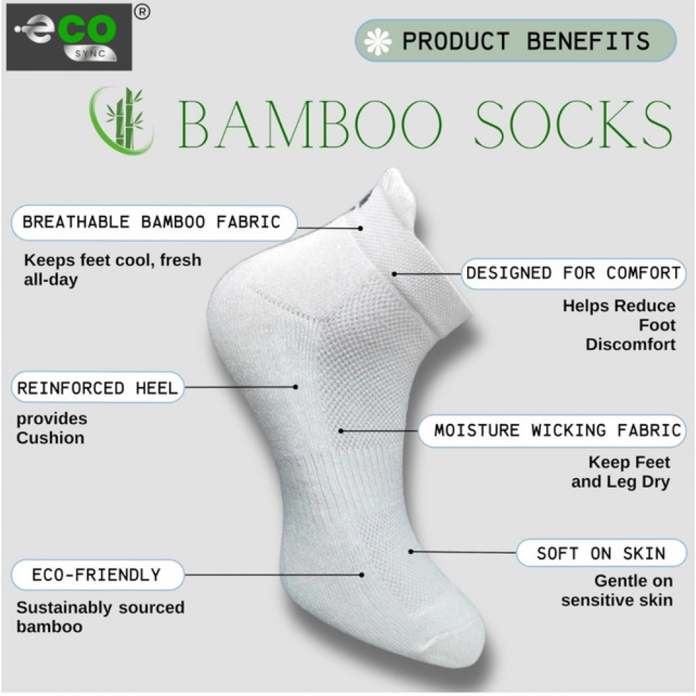 Generic 4_Pair Set Unisex Casual Bamboo Cotton Printed Ankle Length Socks (Multicolor) - Image 5
