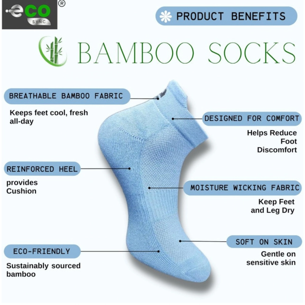 Generic 4_Pair Set Unisex Casual Bamboo Cotton Printed Ankle Length Socks (Multicolor) - Image 5