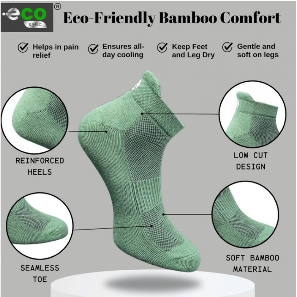Generic 4_Pair Set Unisex Casual Bamboo Cotton Printed Ankle Length Socks (Multicolor) - Image 3