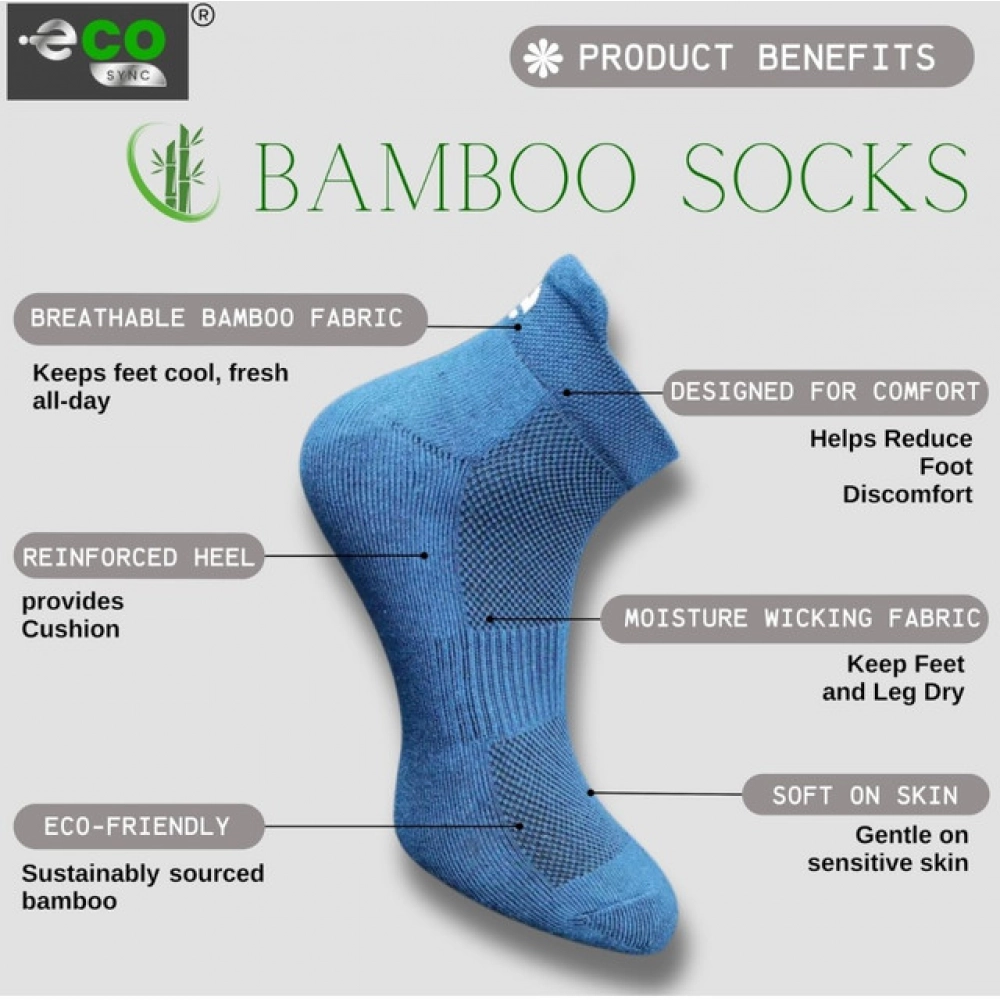 Generic 4_Pair Set Unisex Casual Bamboo Cotton Printed Ankle Length Socks (Multicolor) - Image 5