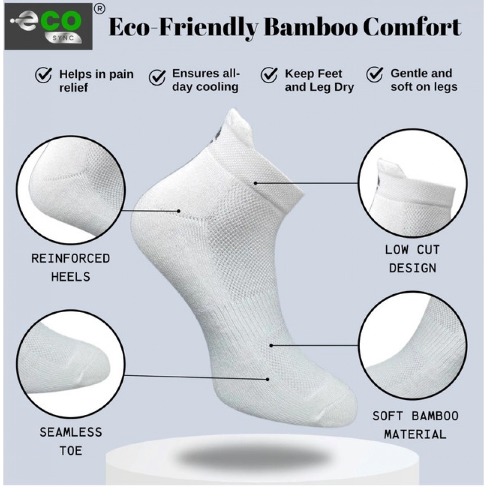 Generic 4_Pair Set Unisex Casual Bamboo Cotton Printed Ankle Length Socks (Multicolor) - Image 3