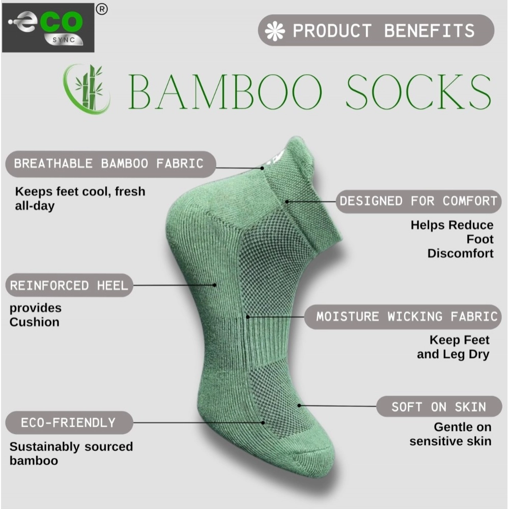 Generic 4_Pair Set Unisex Casual Bamboo Cotton Printed Ankle Length Socks (Multicolor) - Image 5