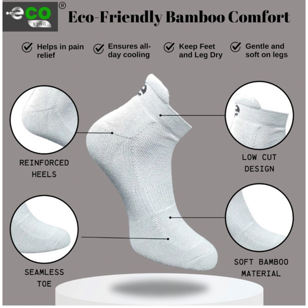 Generic 4_Pair Set Unisex Casual Bamboo Cotton Printed Ankle Length Socks (Multicolor) - Image 3