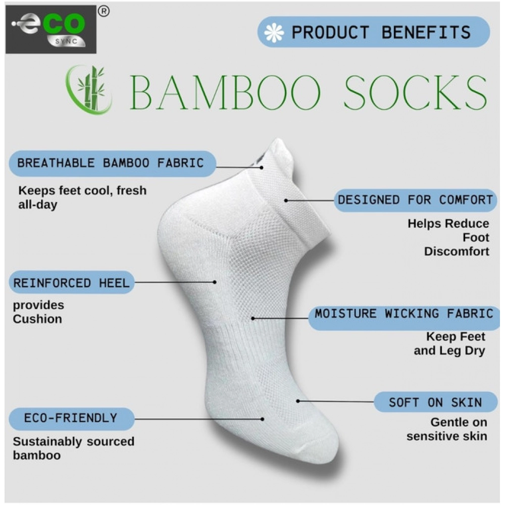 Generic 4_Pair Set Unisex Casual Bamboo Cotton Printed Ankle Length Socks (Multicolor) - Image 5