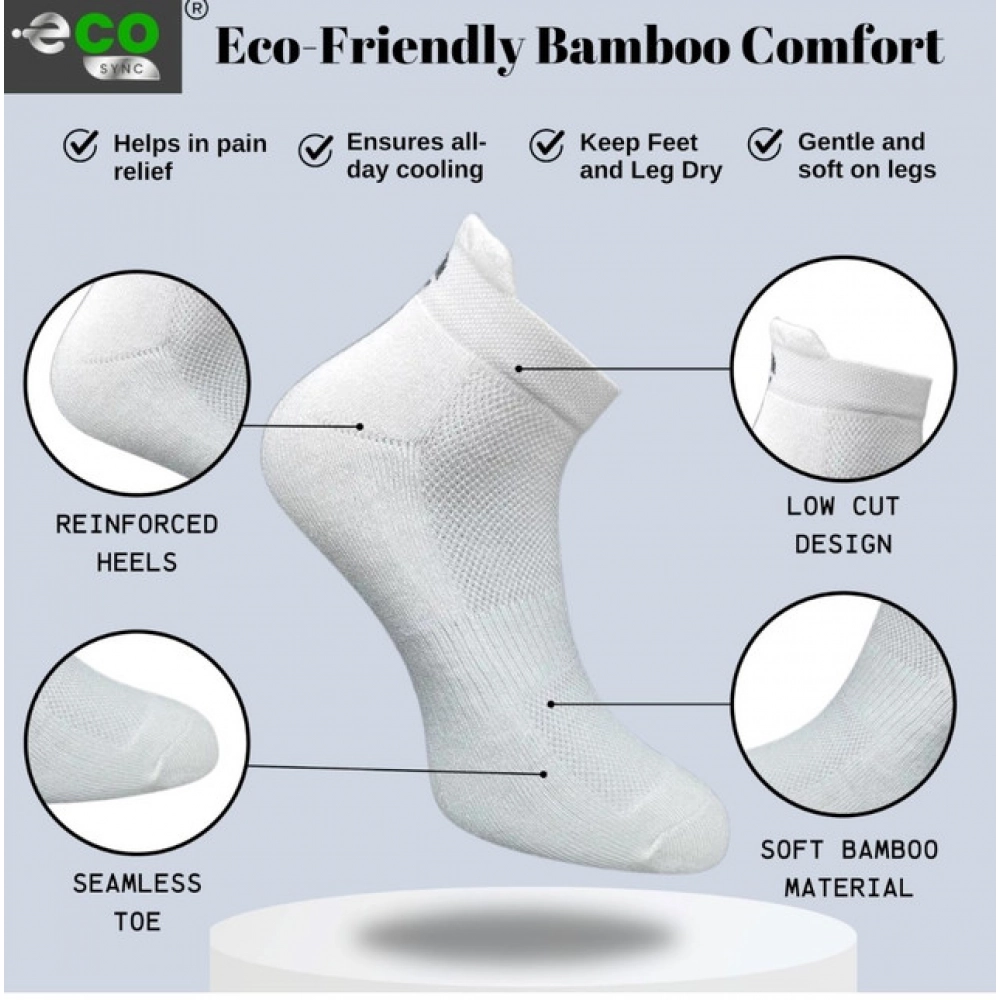 Generic 4_Pair Set Unisex Casual Bamboo Cotton Printed Ankle Length Socks (Multicolor) - Image 3