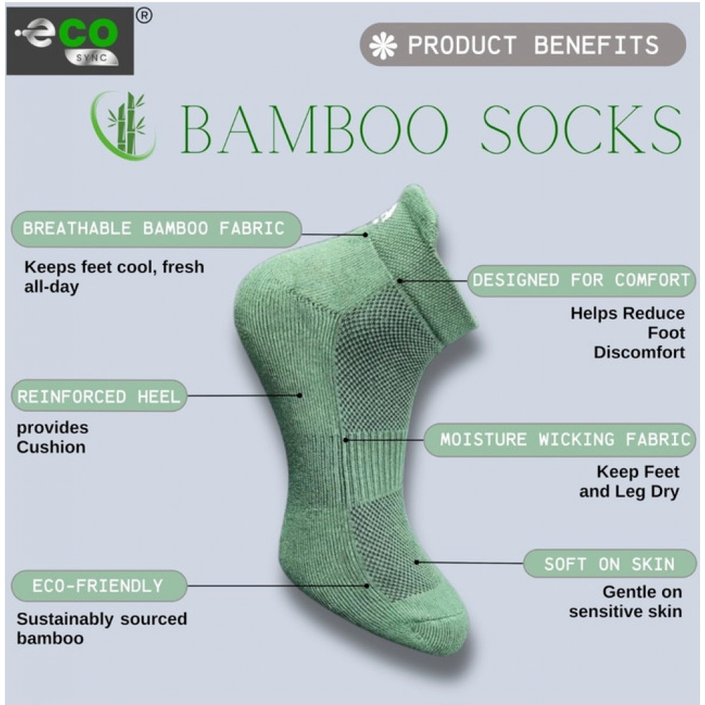 Generic 4_Pair Set Unisex Casual Bamboo Cotton Printed Ankle Length Socks (Multicolor) - Image 5