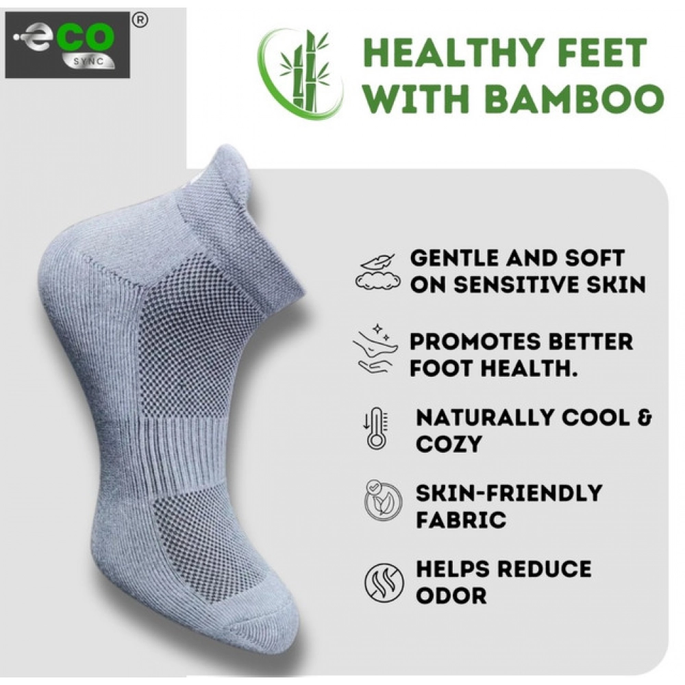 Generic 4_Pair Set Unisex Casual Bamboo Cotton Printed Ankle Length Socks (Multicolor) - Image 4