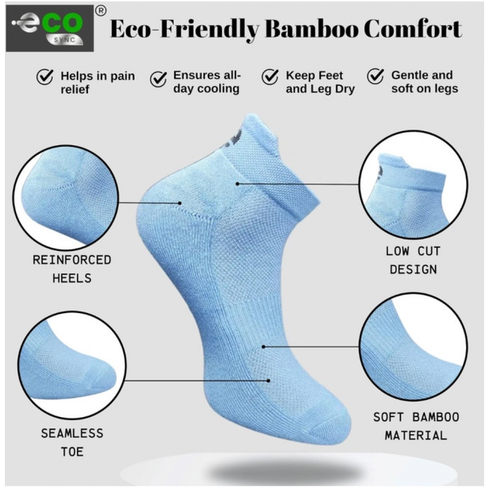 Generic 4_Pair Set Unisex Casual Bamboo Cotton Printed Ankle Length Socks (Multicolor) - Image 3