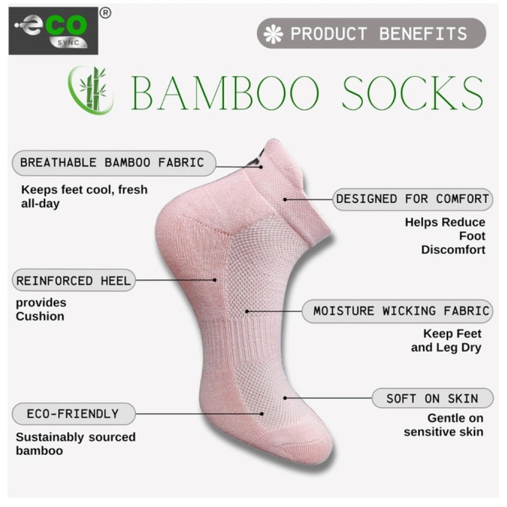 Generic 4_Pair Set Unisex Casual Bamboo Cotton Printed Ankle Length Socks (Multicolor) - Image 3