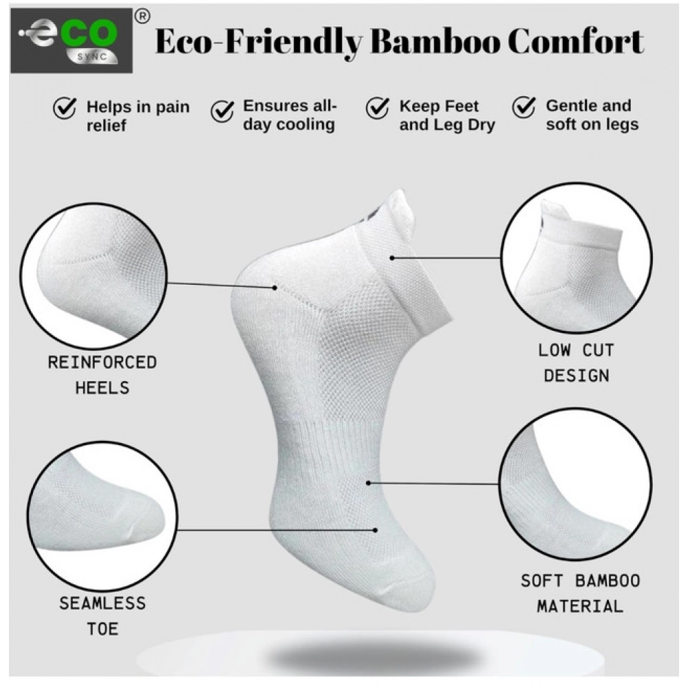 Generic 4_Pair Set Unisex Casual Bamboo Cotton Printed Ankle Length Socks (Multicolor) - Image 4