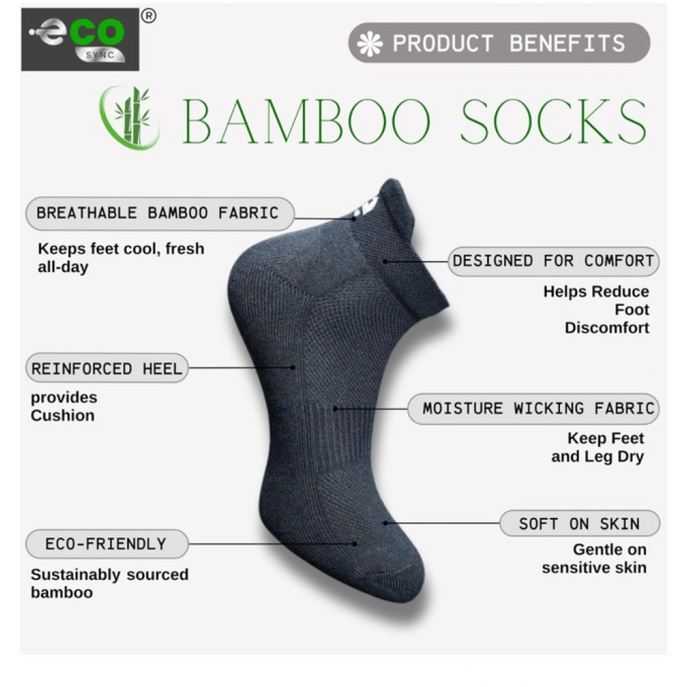 Generic 4_Pair Set Unisex Casual Bamboo Cotton Printed Ankle Length Socks (Multicolor) - Image 5