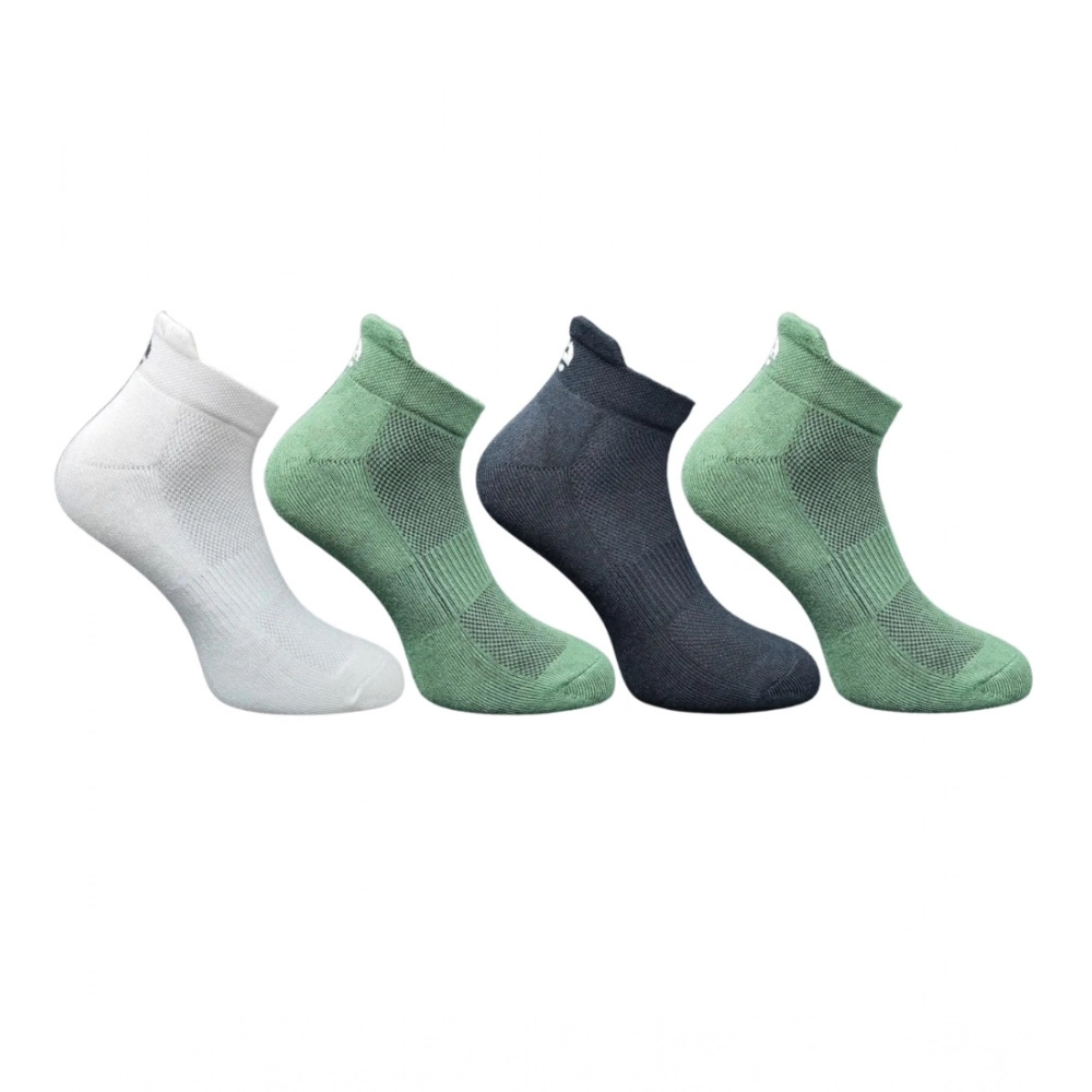 Generic 4_Pair Set Unisex Casual Bamboo Cotton Printed Ankle Length Socks (Multicolor)