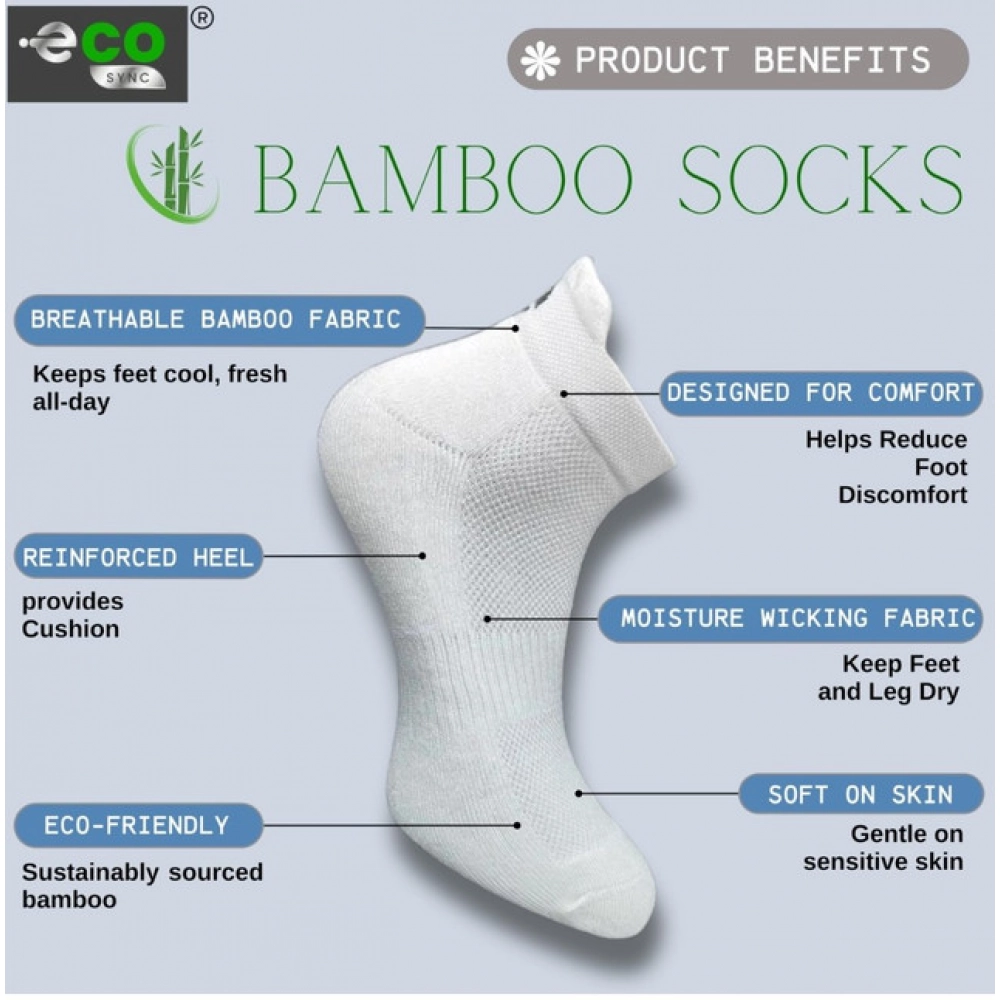 Generic 4_Pair Set Unisex Casual Bamboo Cotton Printed Ankle Length Socks (Multicolor) - Image 3