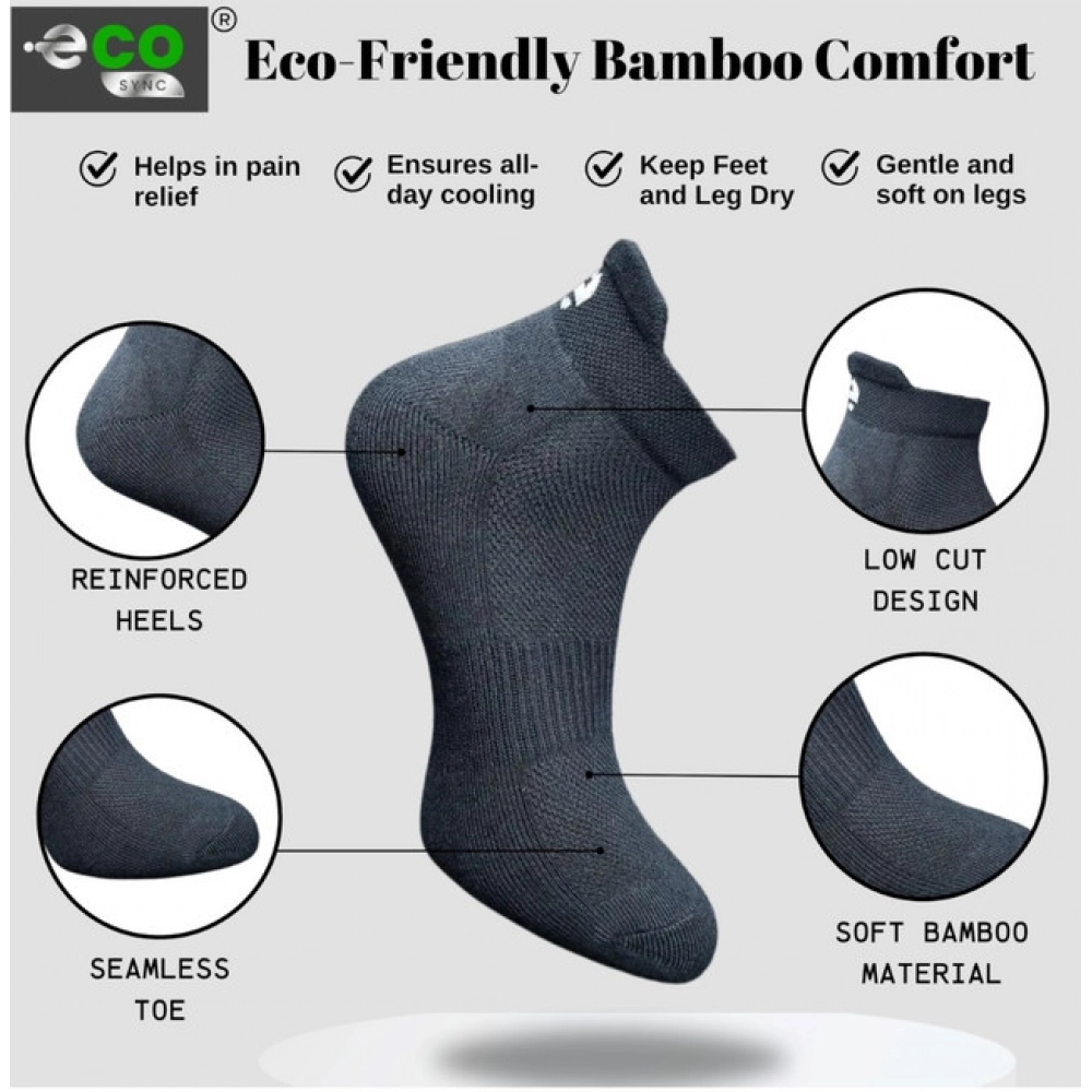 Generic 4_Pair Set Unisex Casual Bamboo Cotton Printed Ankle Length Socks (Multicolor) - Image 4