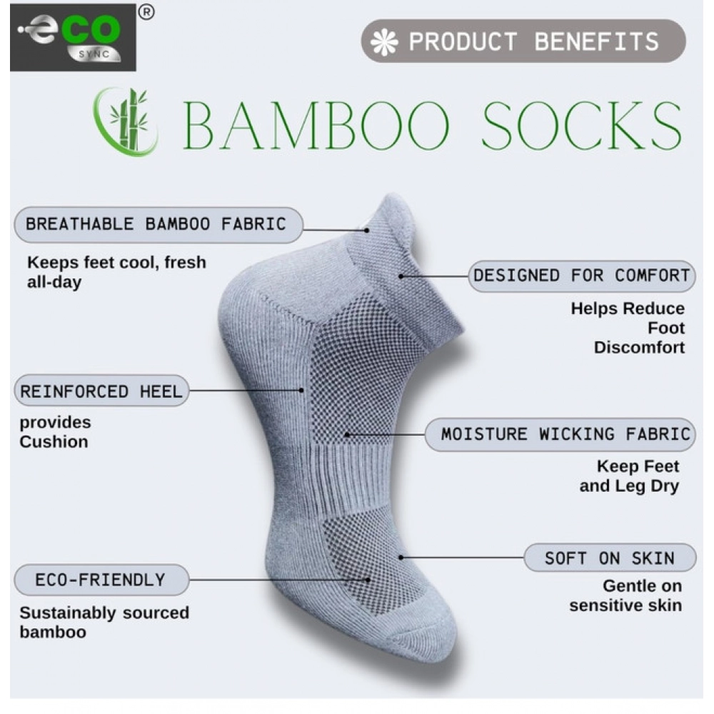 Generic 4_Pair Set Unisex Casual Bamboo Cotton Printed Ankle Length Socks (Multicolor) - Image 5