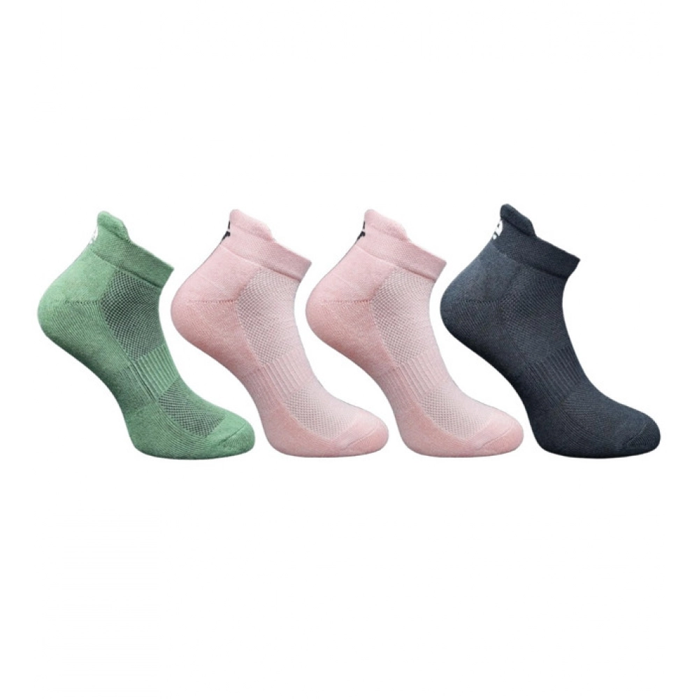 Generic 4_Pair Set Unisex Casual Bamboo Cotton Printed Ankle Length Socks (Multicolor)