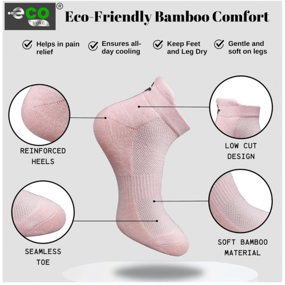 Generic 4_Pair Set Unisex Casual Bamboo Cotton Printed Ankle Length Socks (Multicolor) - Image 5