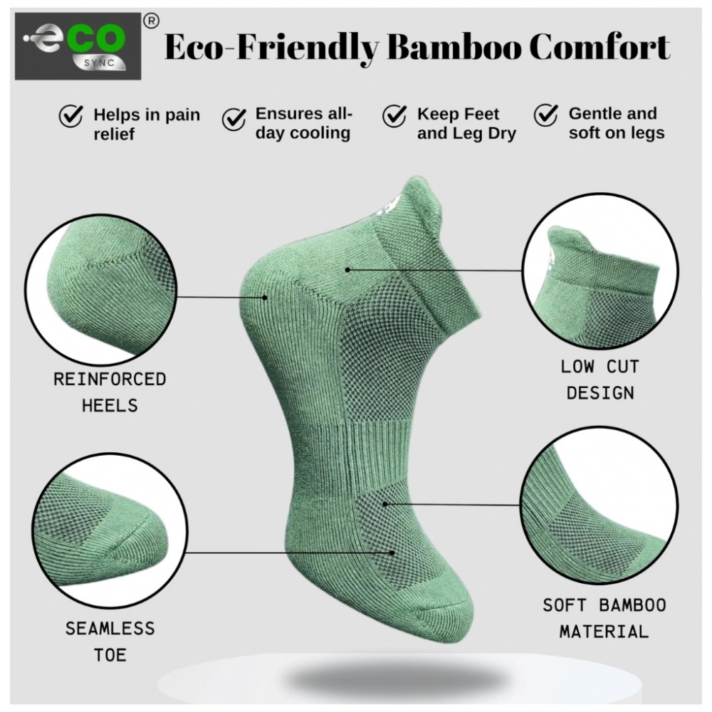 Generic 4_Pair Set Unisex Casual Bamboo Cotton Printed Ankle Length Socks (Multicolor) - Image 4