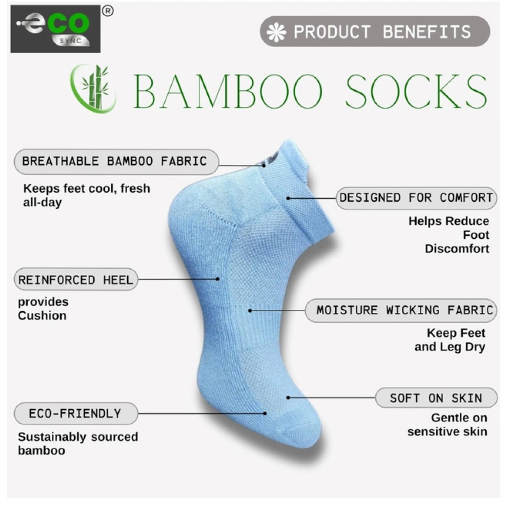 Generic 4_Pair Set Unisex Casual Bamboo Cotton Printed Ankle Length Socks (Multicolor) - Image 4