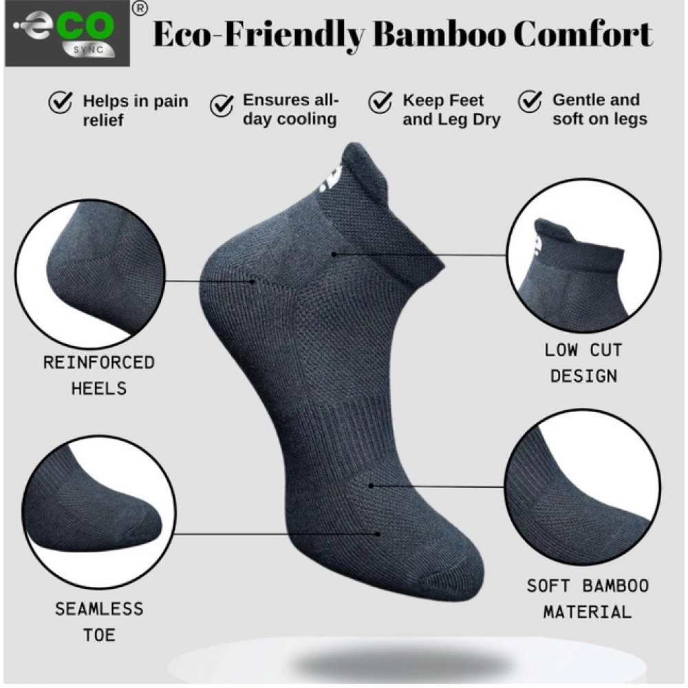 Generic 4_Pair Set Unisex Casual Bamboo Cotton Printed Ankle Length Socks (Multicolor) - Image 5