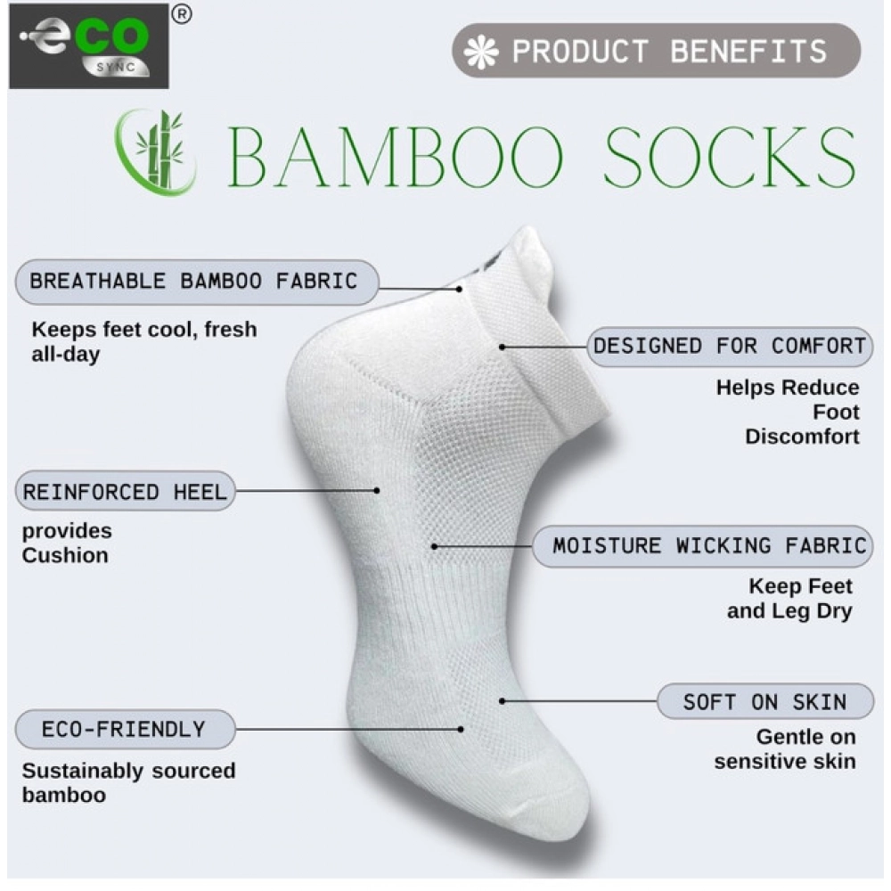 Generic 4_Pair Set Unisex Casual Bamboo Cotton Printed Ankle Length Socks (Multicolor) - Image 4