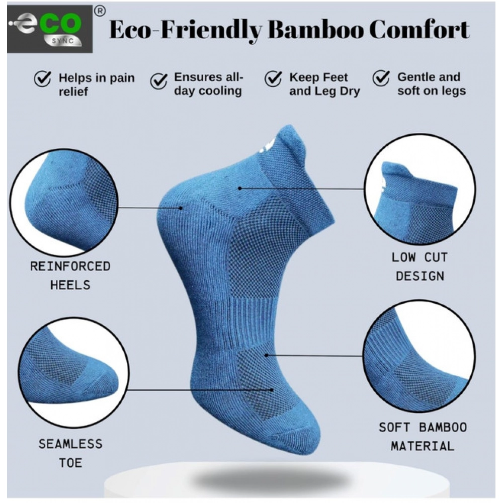 Generic 4_Pair Set Unisex Casual Bamboo Cotton Printed Ankle Length Socks (Multicolor) - Image 5