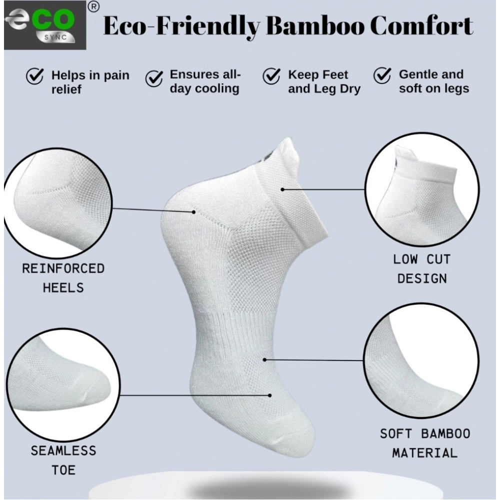 Generic 4_Pair Set Unisex Casual Bamboo Cotton Printed Ankle Length Socks (Multicolor) - Image 3