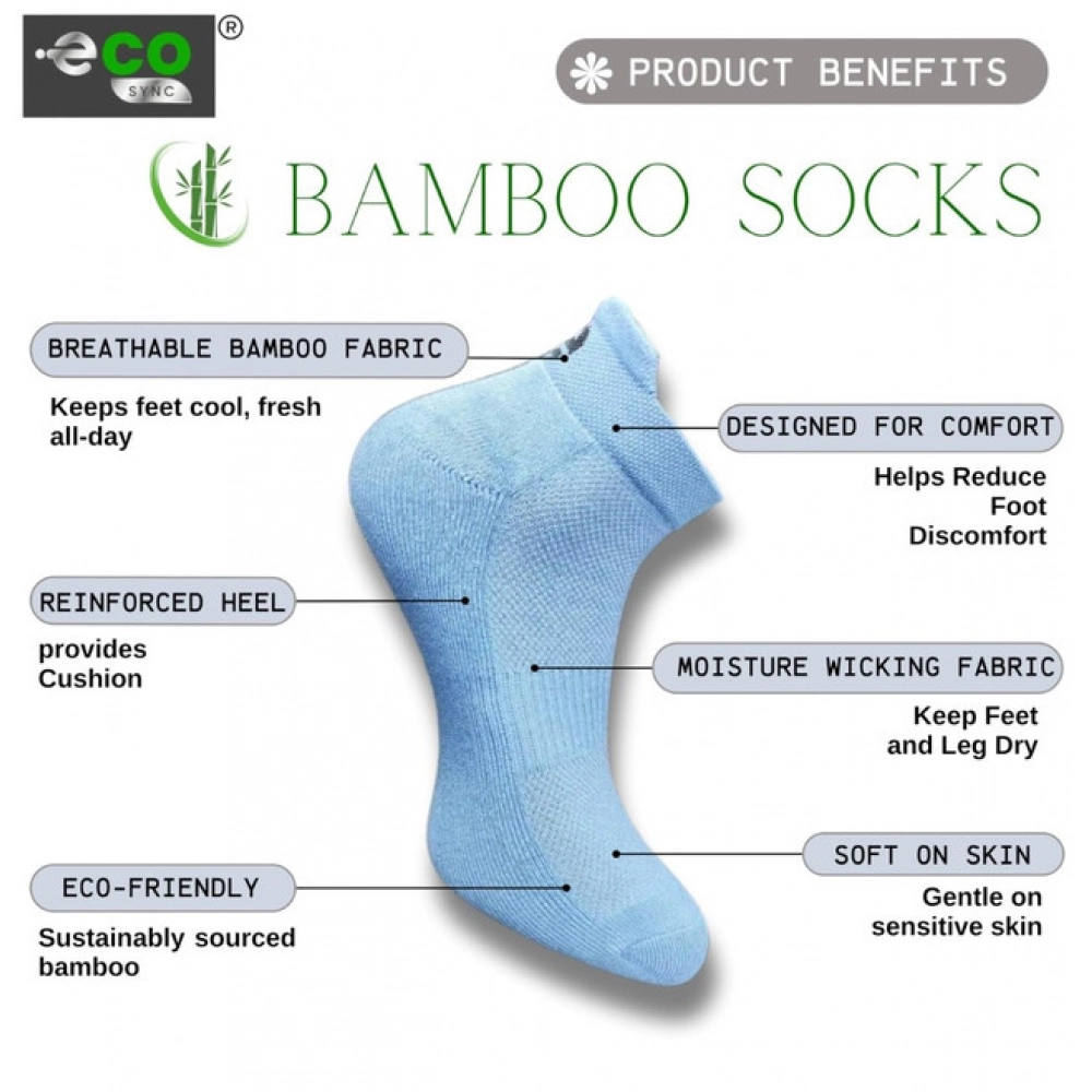 Generic 4_Pair Set Unisex Casual Bamboo Cotton Printed Ankle Length Socks (Multicolor) - Image 5