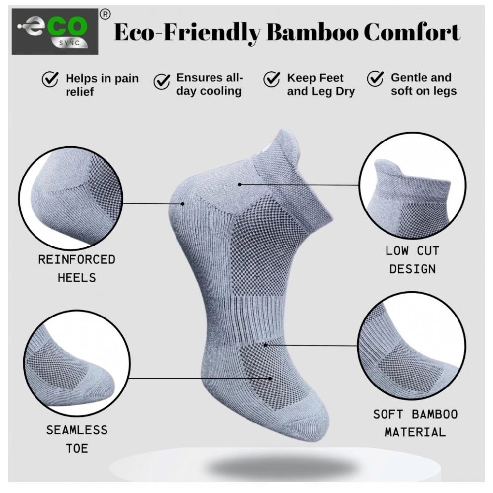 Generic 4_Pair Set Unisex Casual Bamboo Cotton Printed Ankle Length Socks (Multicolor) - Image 3