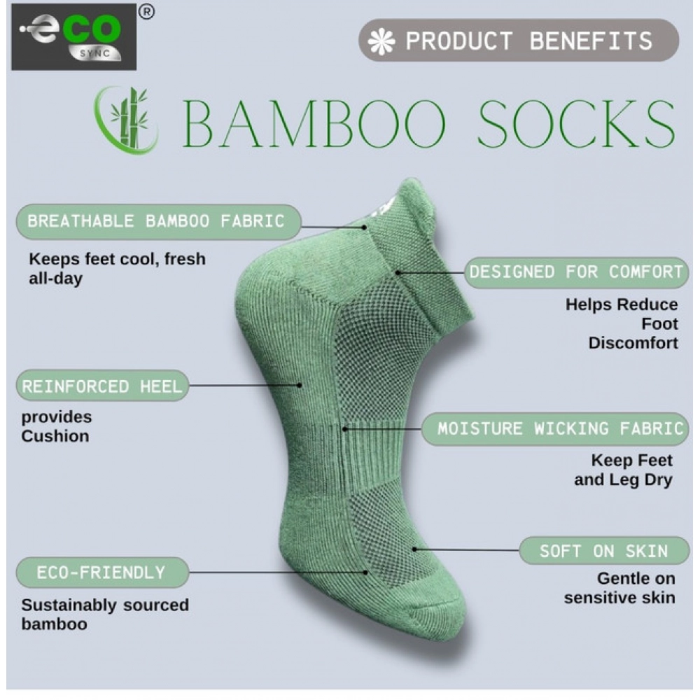 Generic 4_Pair Set Unisex Casual Bamboo Cotton Printed Ankle Length Socks (Multicolor) - Image 5