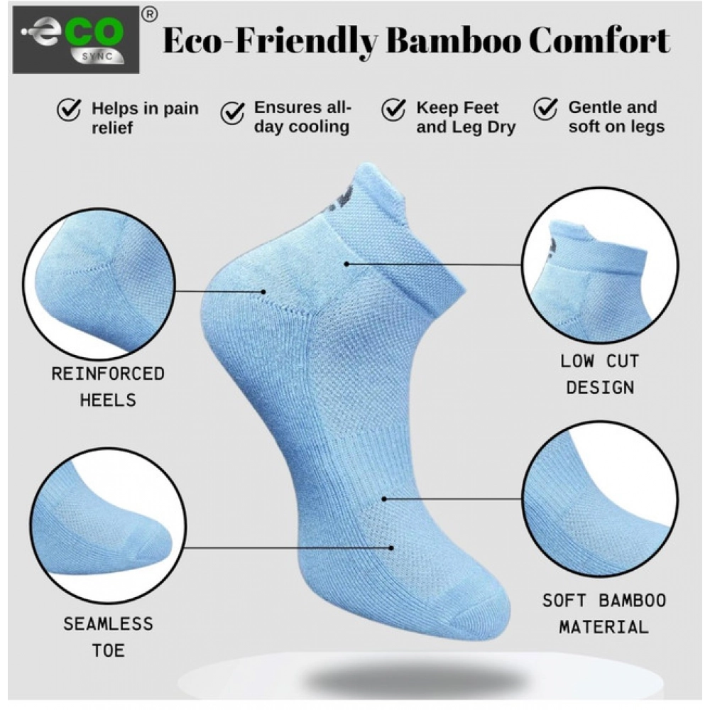 Generic 4_Pair Set Unisex Casual Bamboo Cotton Printed Ankle Length Socks (Multicolor) - Image 3